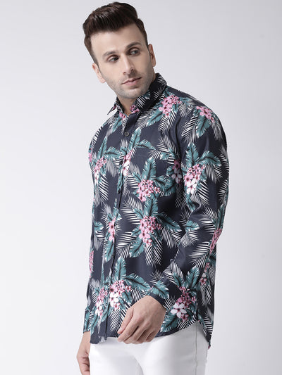 Hangup Men Casual Printed Cotton Blend Shirt