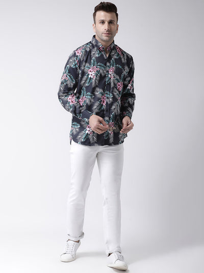 Hangup Men Casual Printed Cotton Blend Shirt