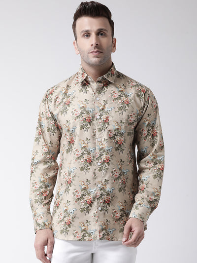 Hangup Men Casual Printed Cotton Blend Shirt