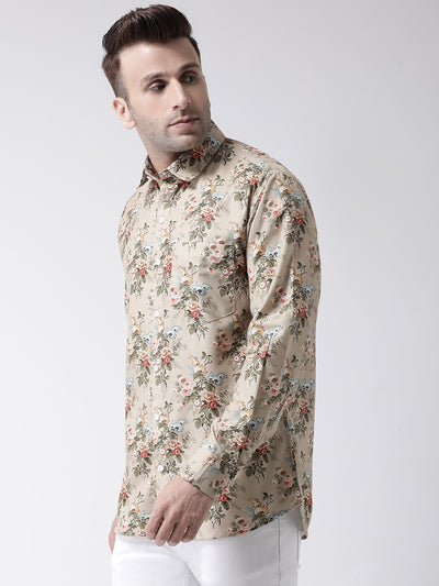 Hangup Men Casual Printed Cotton Blend Shirt