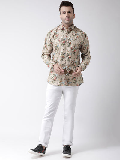 Hangup Men Casual Printed Cotton Blend Shirt