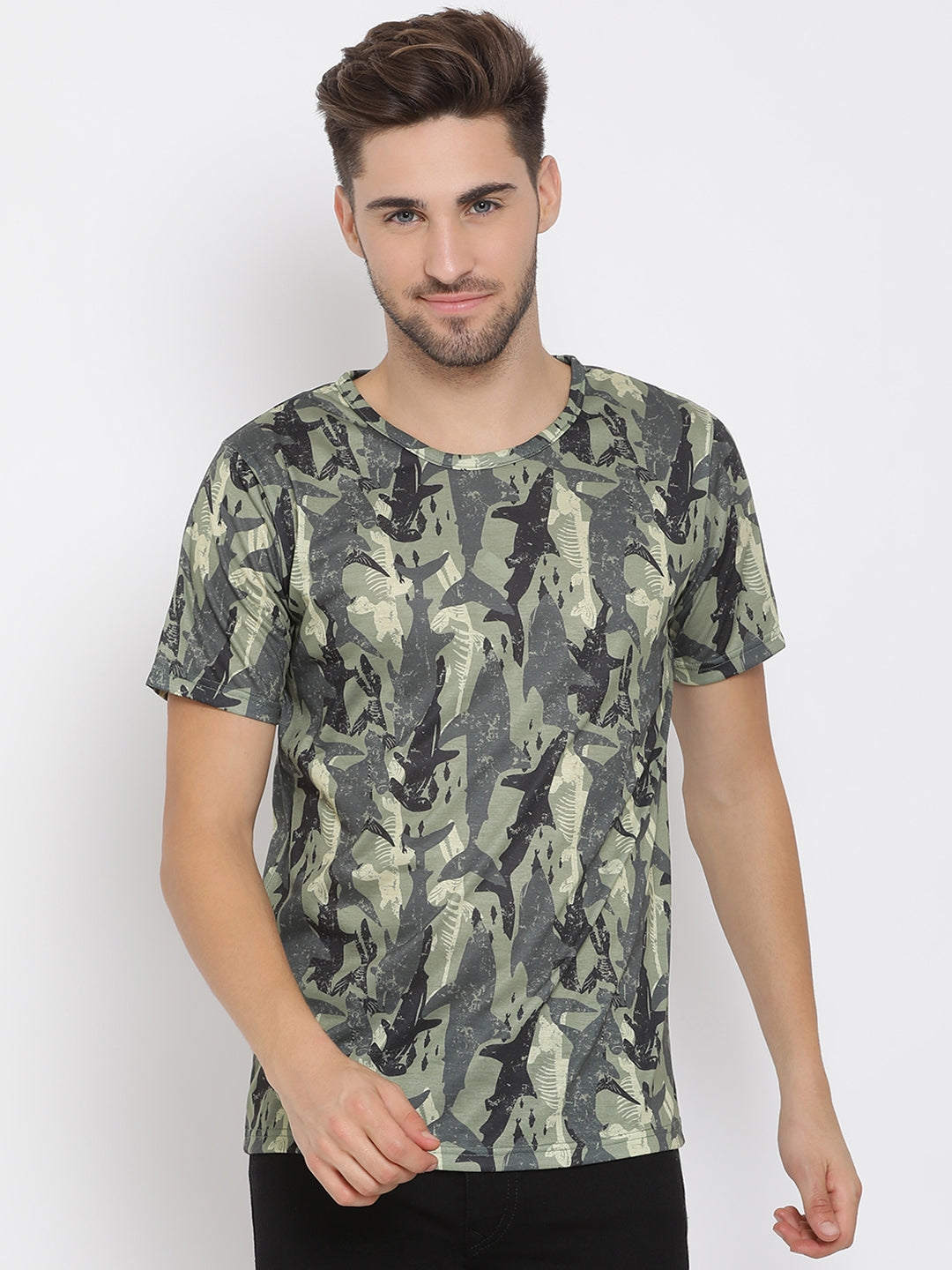 Hangup Men Printed Cotton Casual T shirt