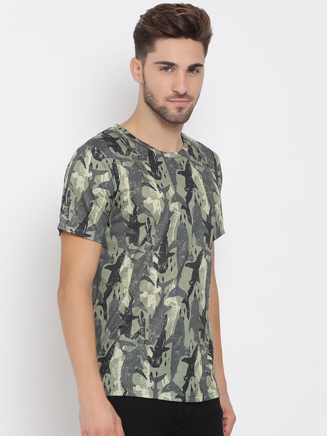 Hangup Men Printed Cotton Casual T shirt