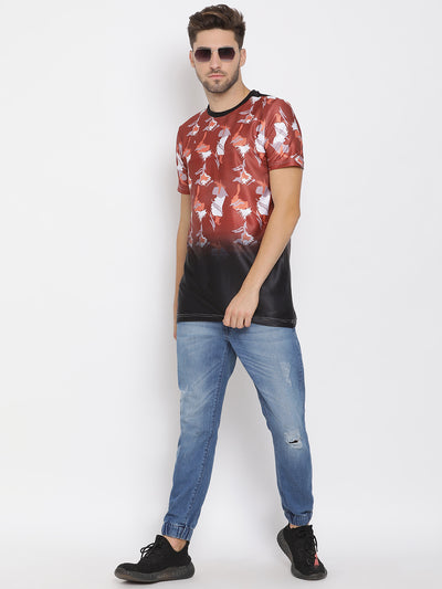 Hangup Men Printed Cotton Casual T shirt