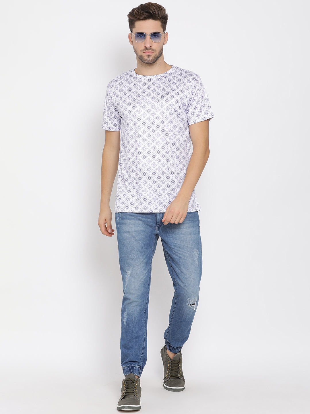 Hangup Men Printed Cotton Casual T shirt