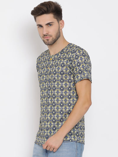 Hangup Men Printed Cotton Casual T shirt