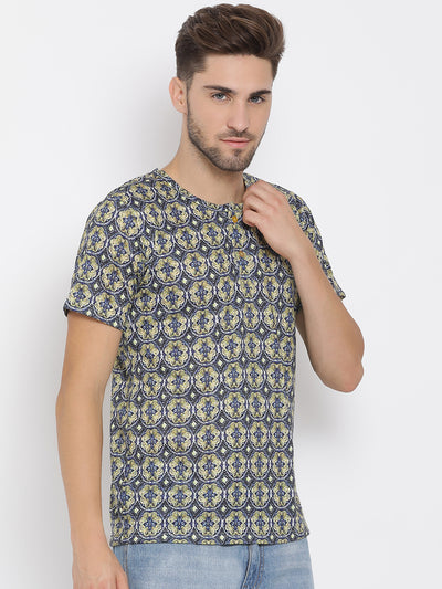 Hangup Men Printed Cotton Casual T shirt