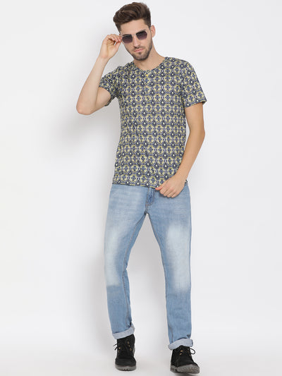 Hangup Men Printed Cotton Casual T shirt