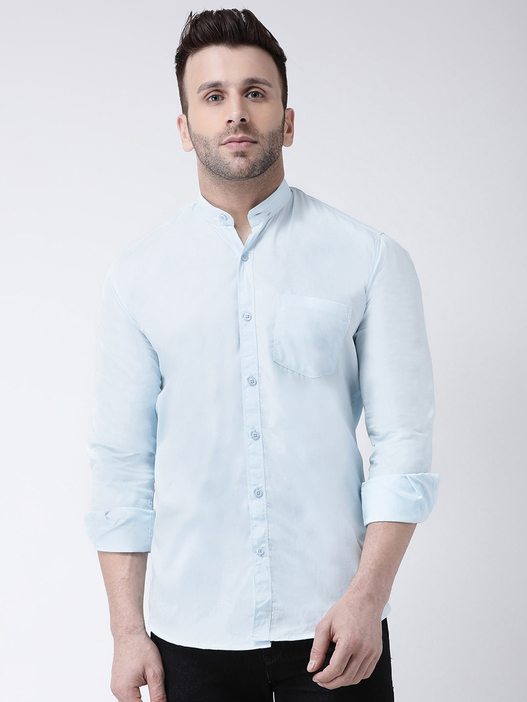 Hangup Men's Casual Solid Shirt