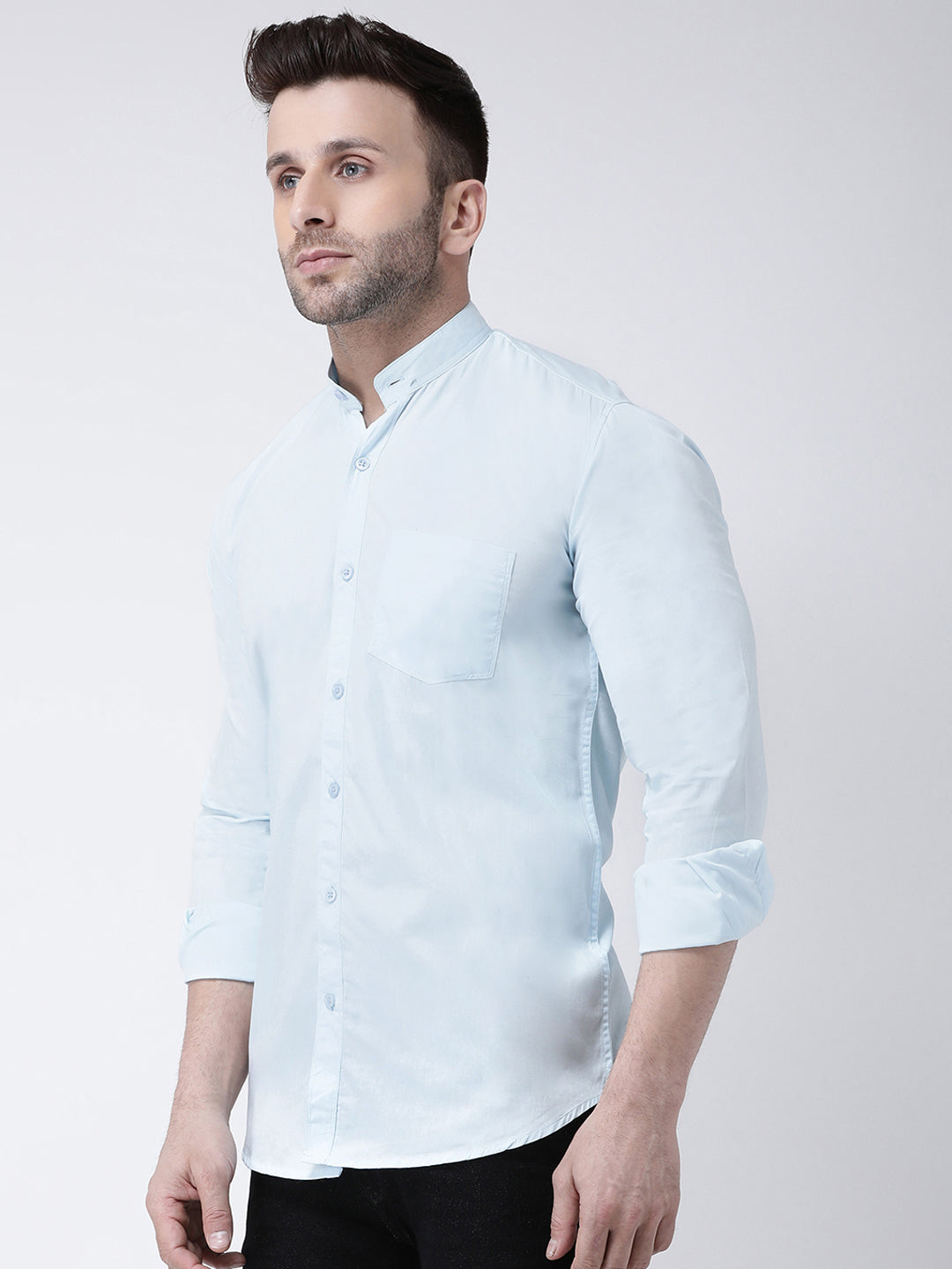 Hangup Men's Casual Solid Shirt