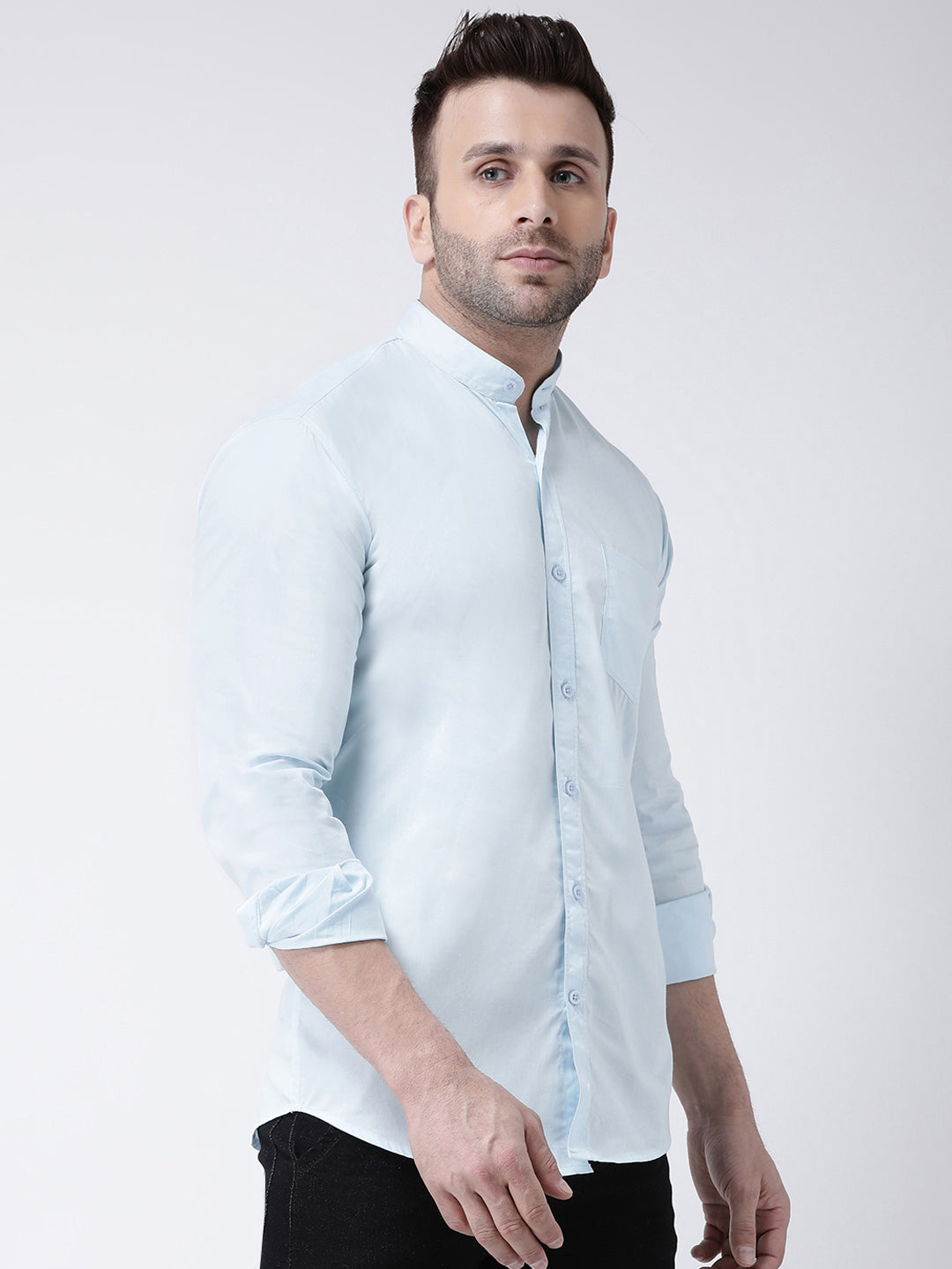 Hangup Men's Casual Solid Shirt