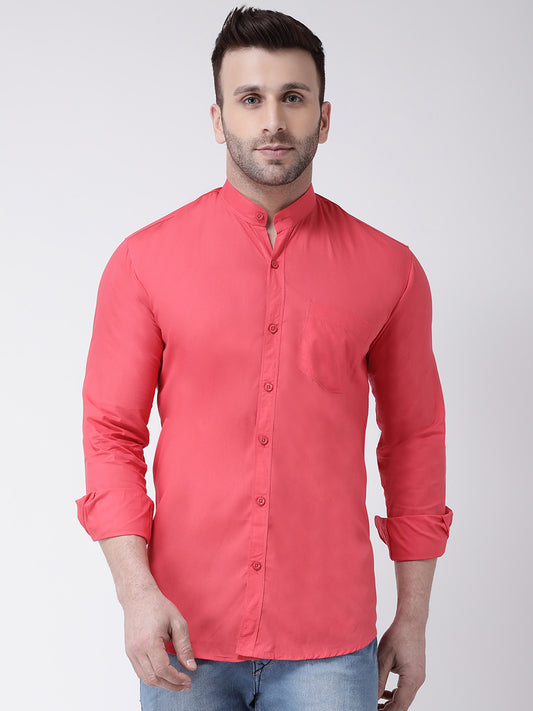 Hangup Men's Casual Solid Shirt