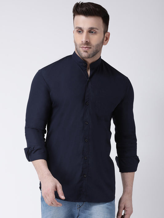 Hangup Men's Casual Solid Shirt