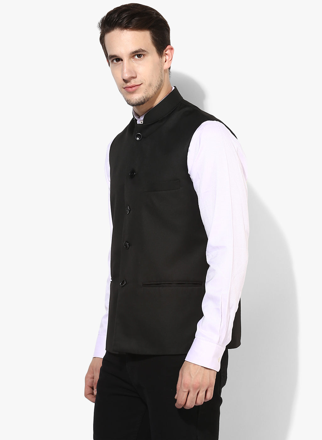 Hangup Men's Solid Blend Formal WaistCoat