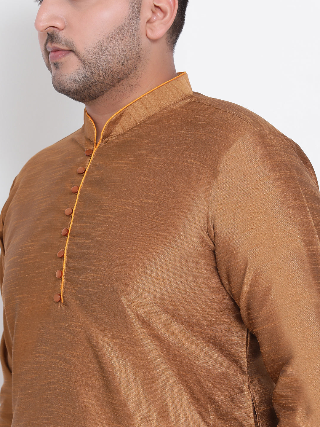 HANGUP Men Regular Fit Solid Silk Kurta Pyjama