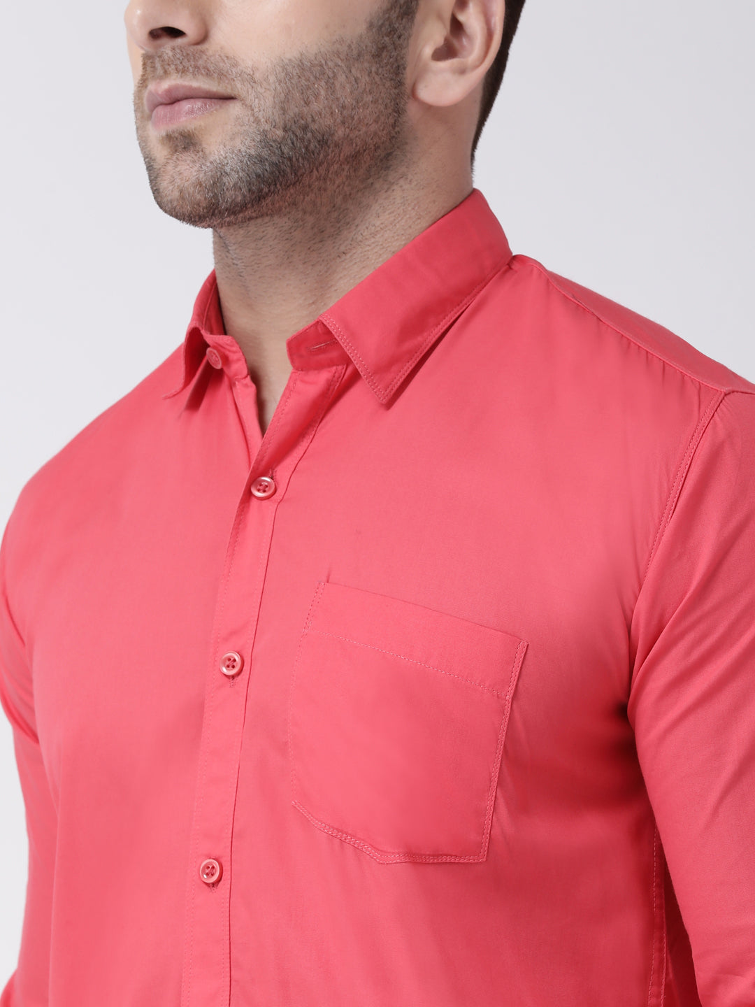 Hangup Men's Casual Solid Shirt