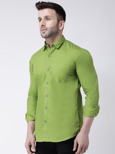 Hangup Men's Casual Solid Shirt