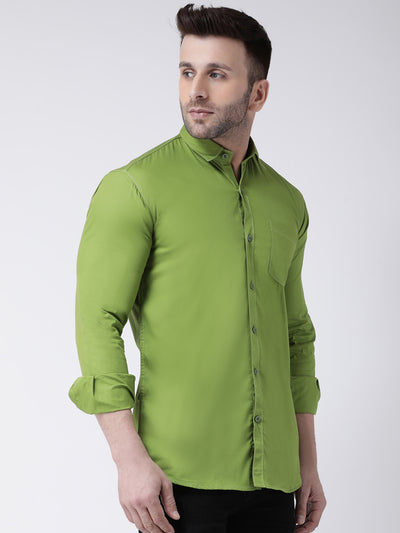 Hangup Men's Casual Solid Shirt