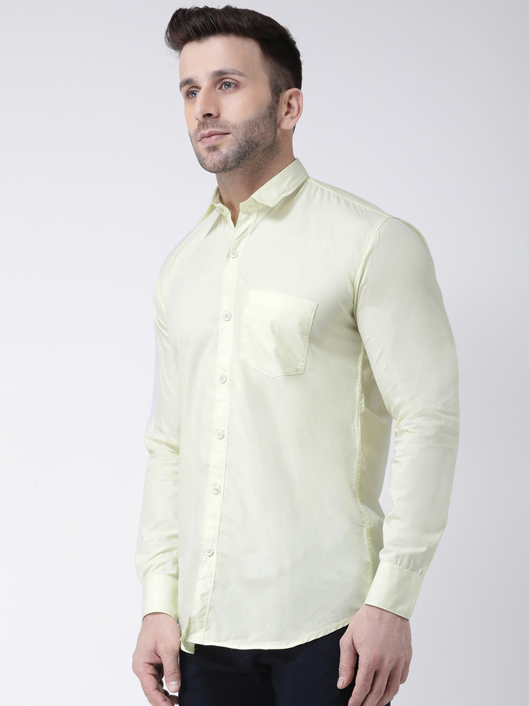 Hangup Men's Casual Solid Shirt