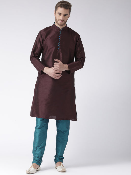 Hangup Men's Regular Solid Blend Kurta Pajama