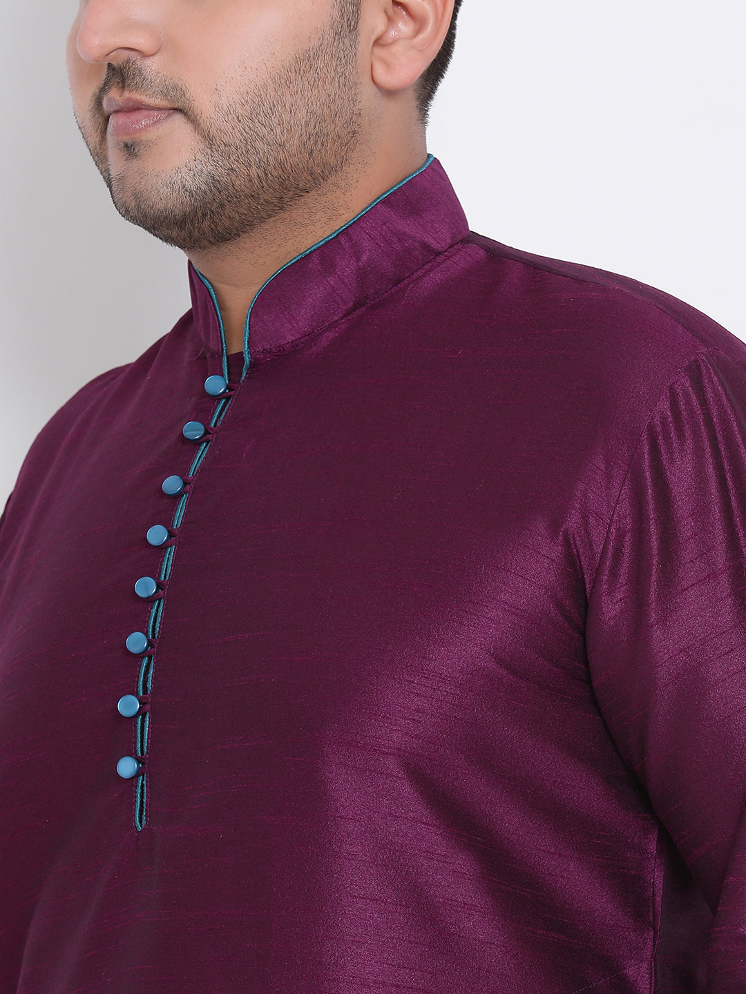 HANGUP Men Regular Fit Solid Silk Kurta Pyjama