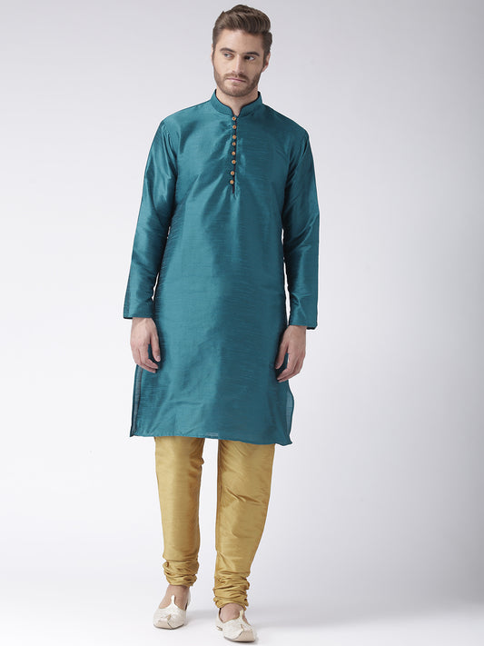 Hangup Men's Regular Solid Blend Kurta Pajama