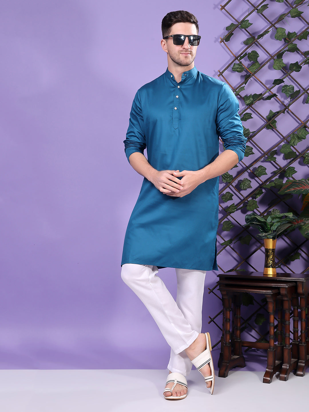 Hangup Men's  Cotton Kurta Only