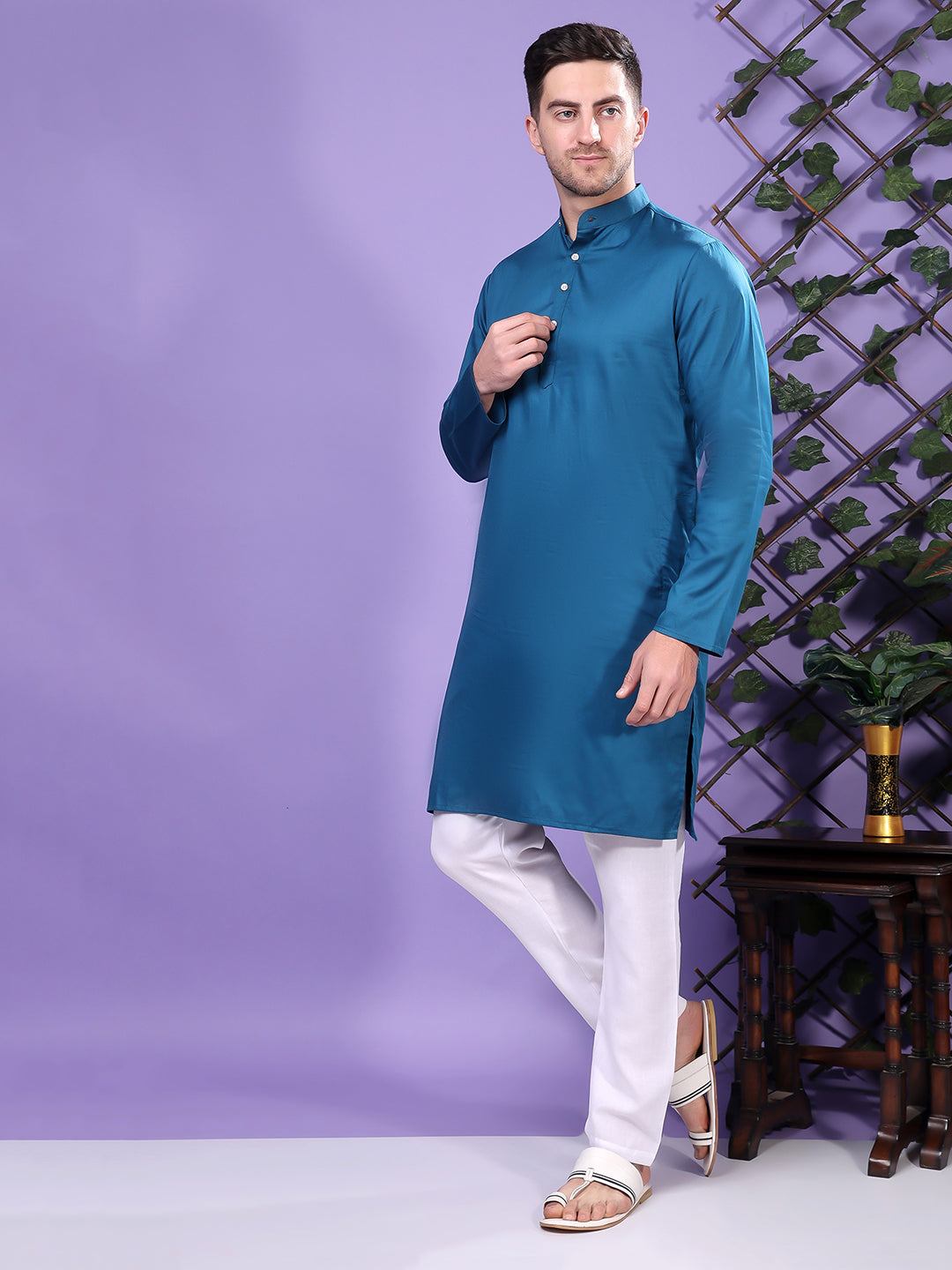 Hangup Men's  Cotton Kurta Only