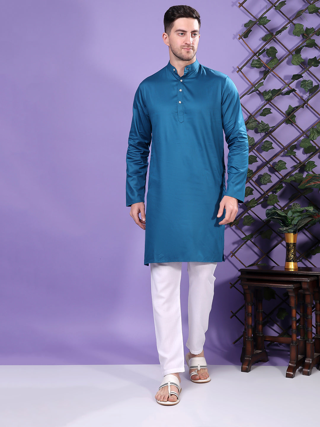 Hangup Men's  Cotton Kurta Only