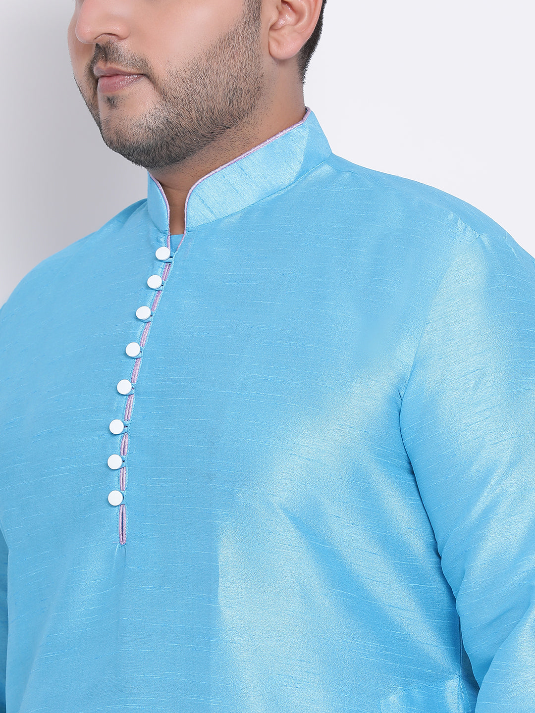 Hangup Men Partywear Blue Only Kurta