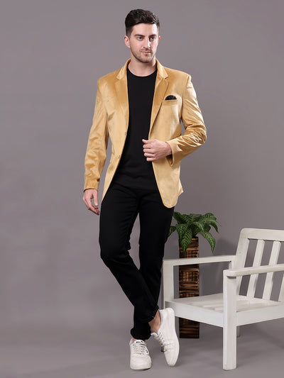 Hangup Men's Velvet 2Button Blazer