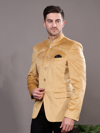 Hangup Men's Velvet Jodhpuri Blazer