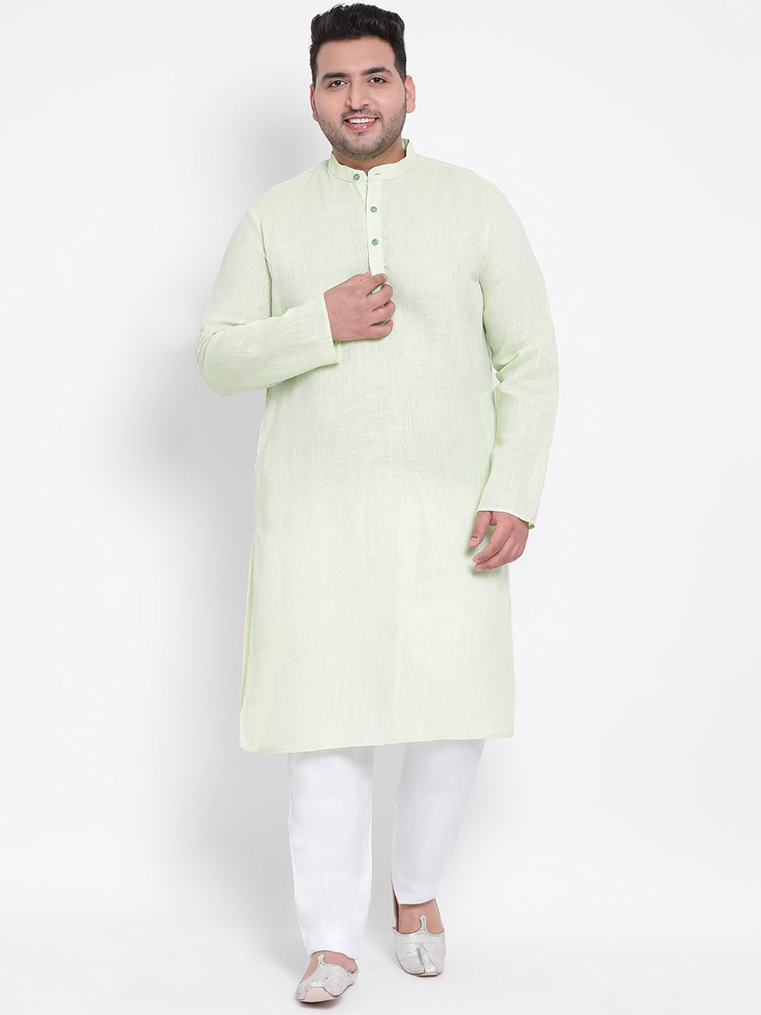 Hangup Men Partywear Green Only Kurta