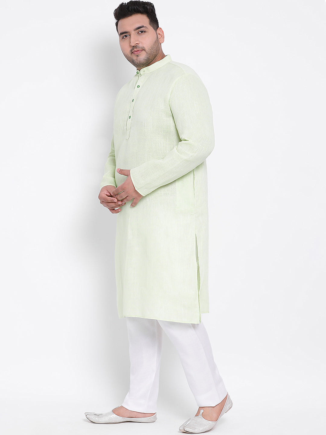 Hangup Men Partywear Green Only Kurta