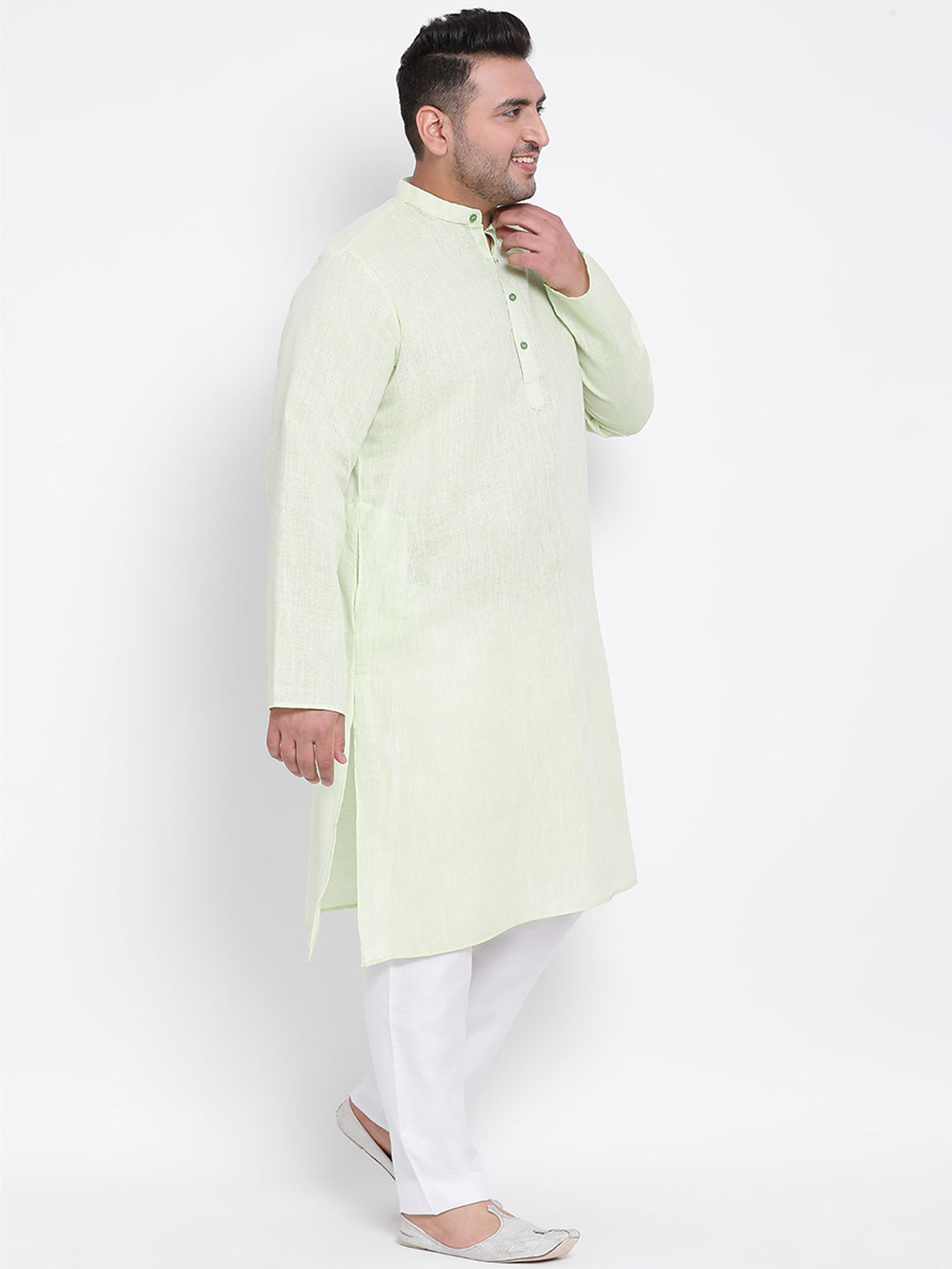 Hangup Men Partywear Green Only Kurta