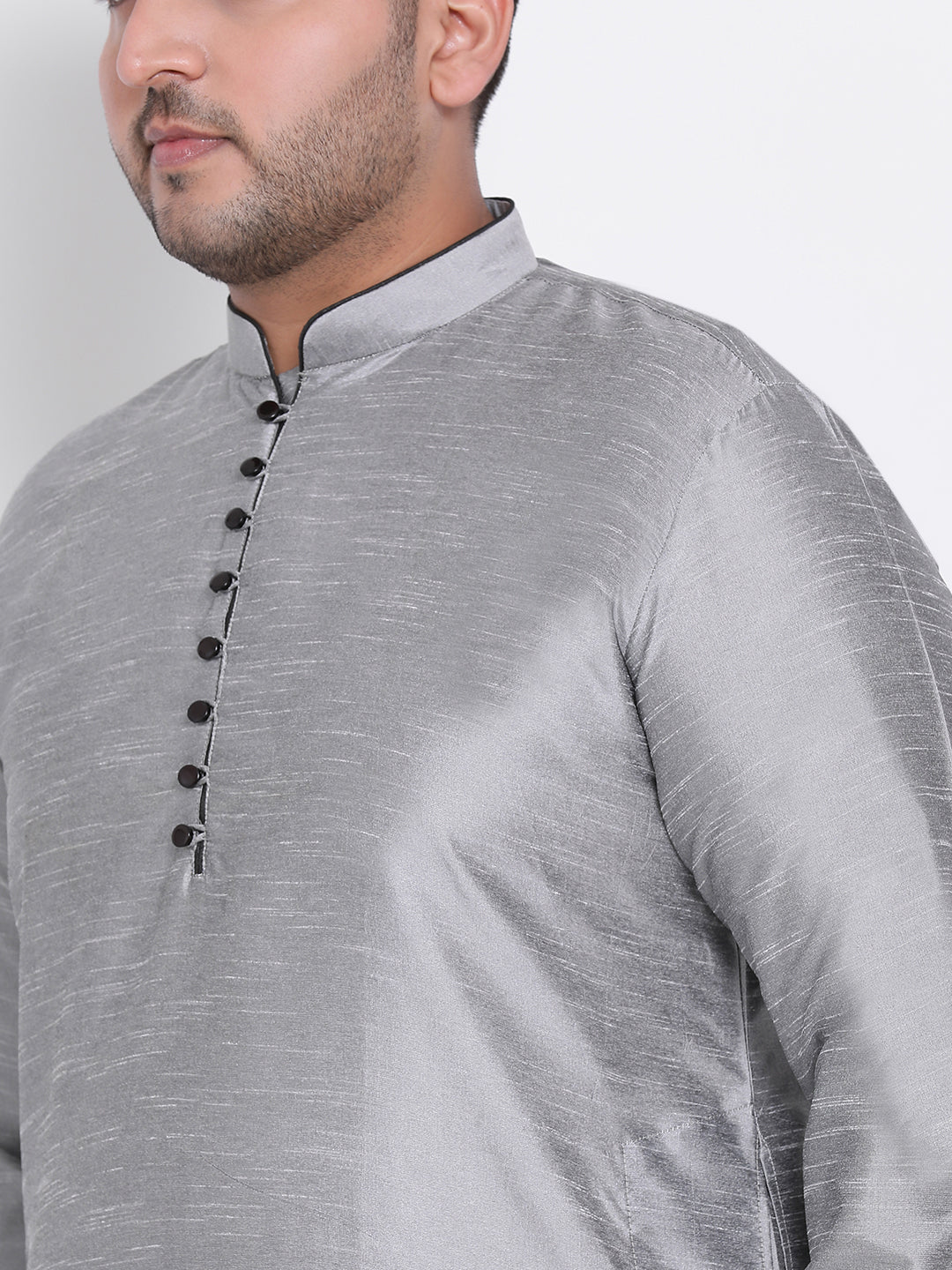 HANGUP Men Regular Fit Solid Silk Kurta Pyjama