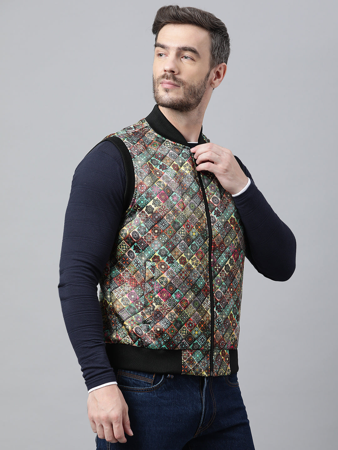 Hangup Men Casual Printed Jackets