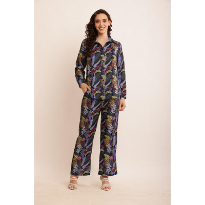 Hangup Women's Viscose Printed Cordset