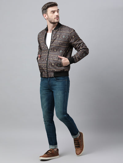 Hangup Men Casual Printed Jacket