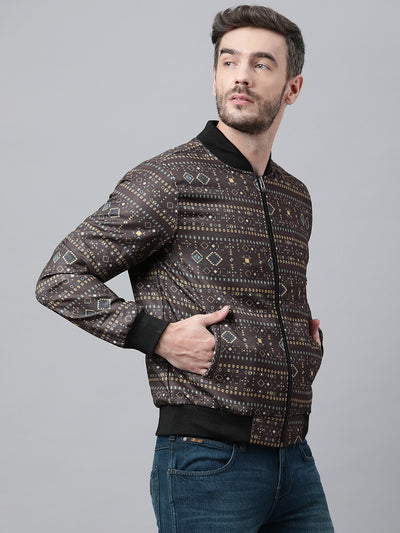 Hangup Men Casual Printed Jacket