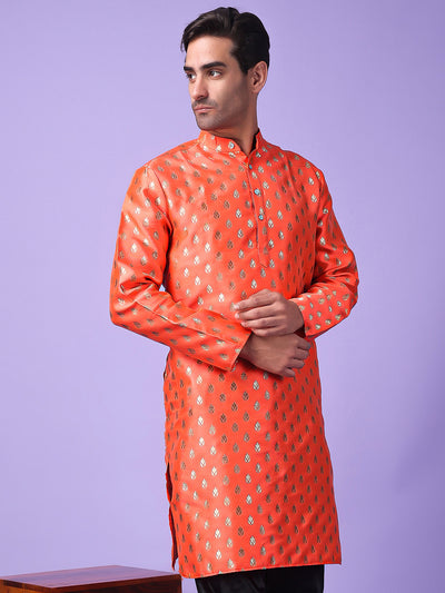 Hangup Men's Partywear Red Kurta