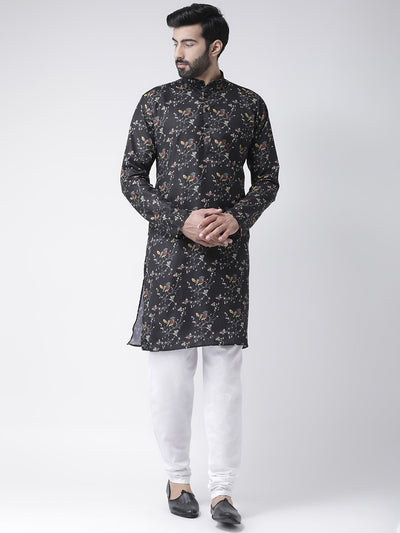 Hangup Men's Regular Fit Printed Cotton KurtaSet