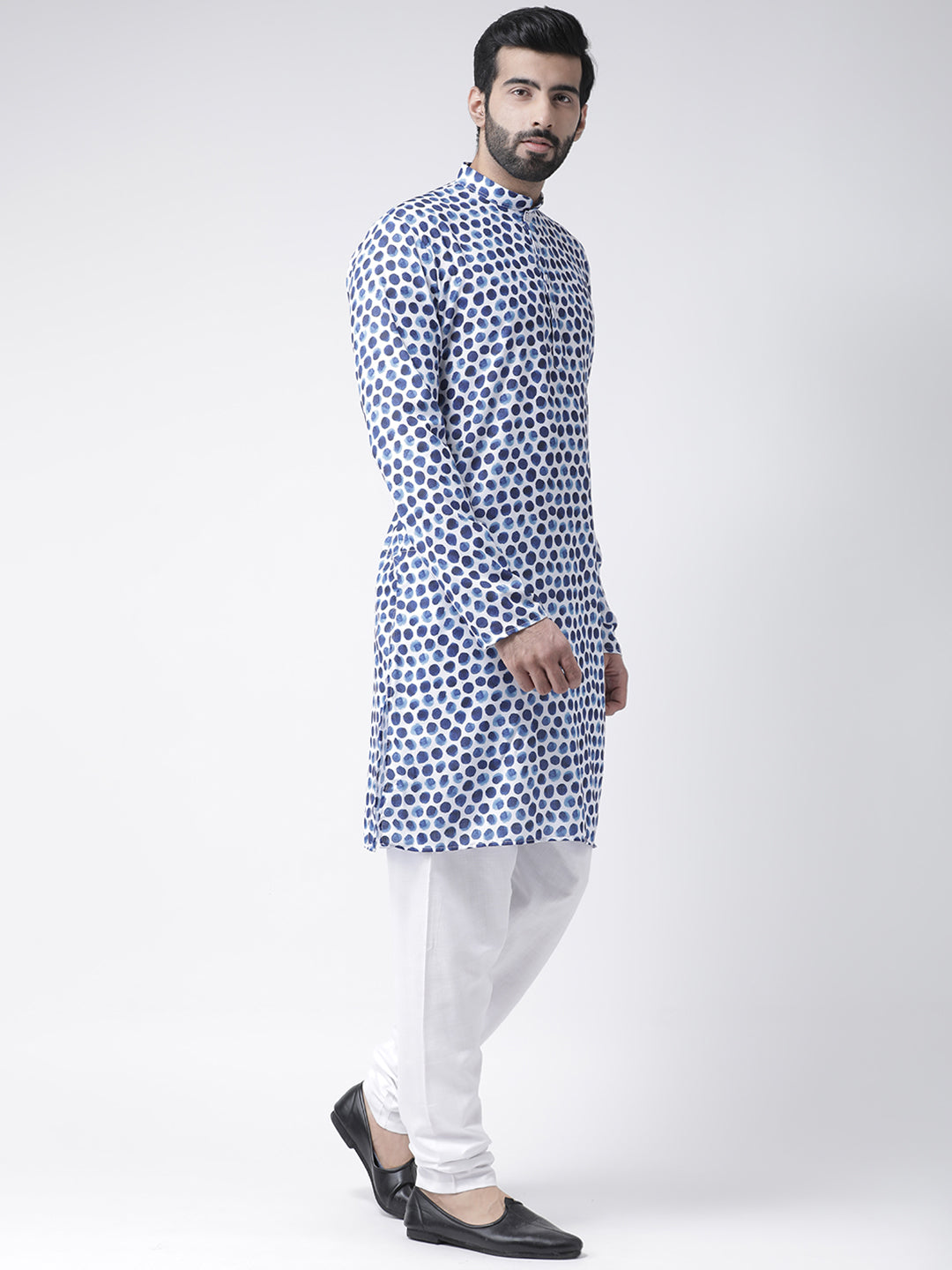 Hangup Men's Regular Fit Printed Cotton KurtaSet