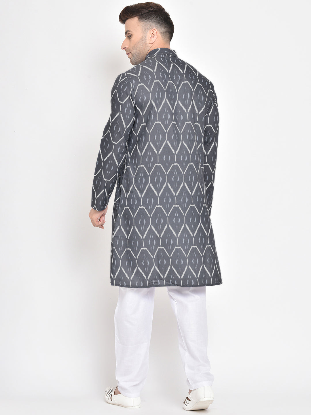 Hangup Men Regular Fit Printed PolyRayon 2Pc Kurta Pyjama Set