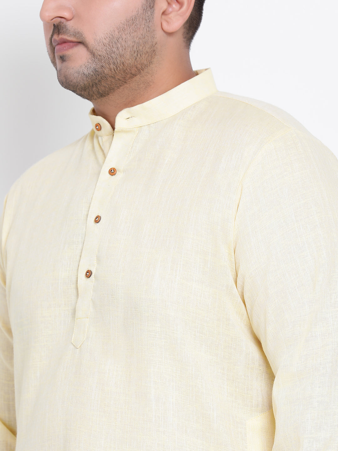 Hangup Men Partywear Yellow White Kurta Pyjama