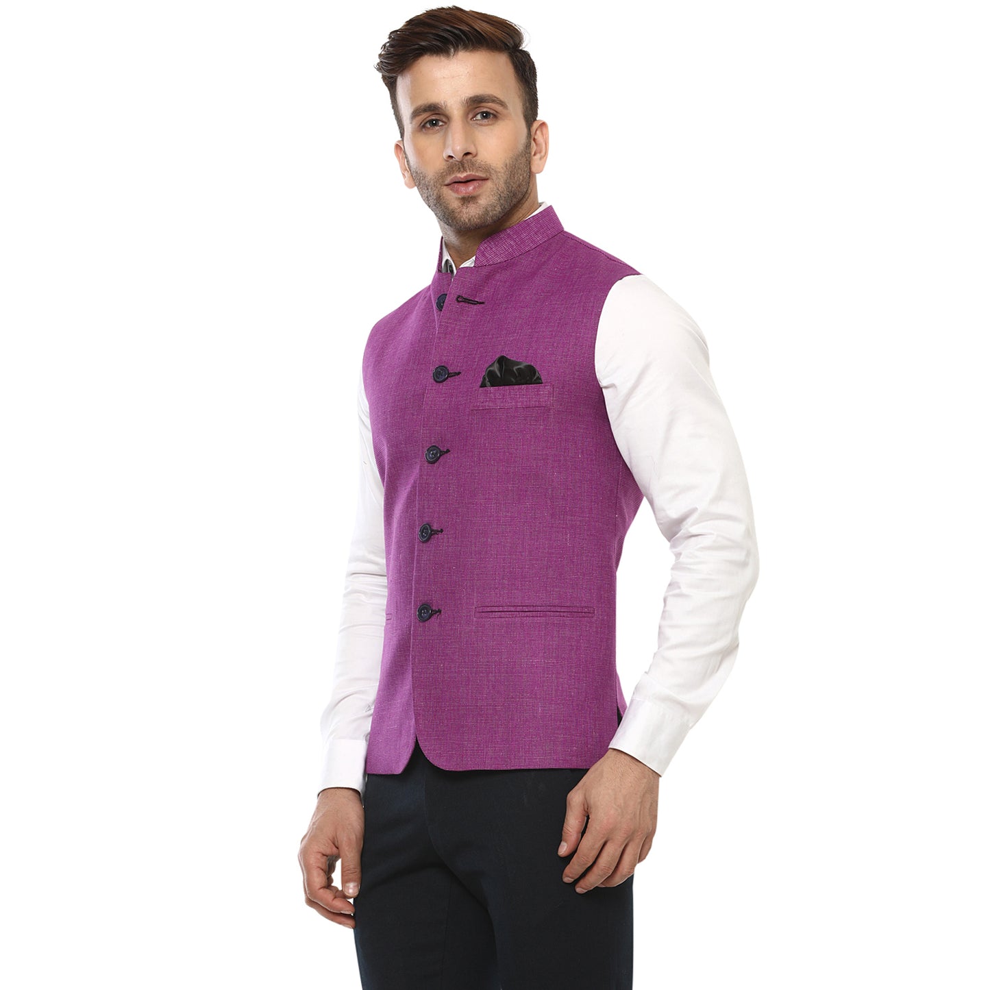 Hangup Men's Partywear Ethnic Nehru Jacket