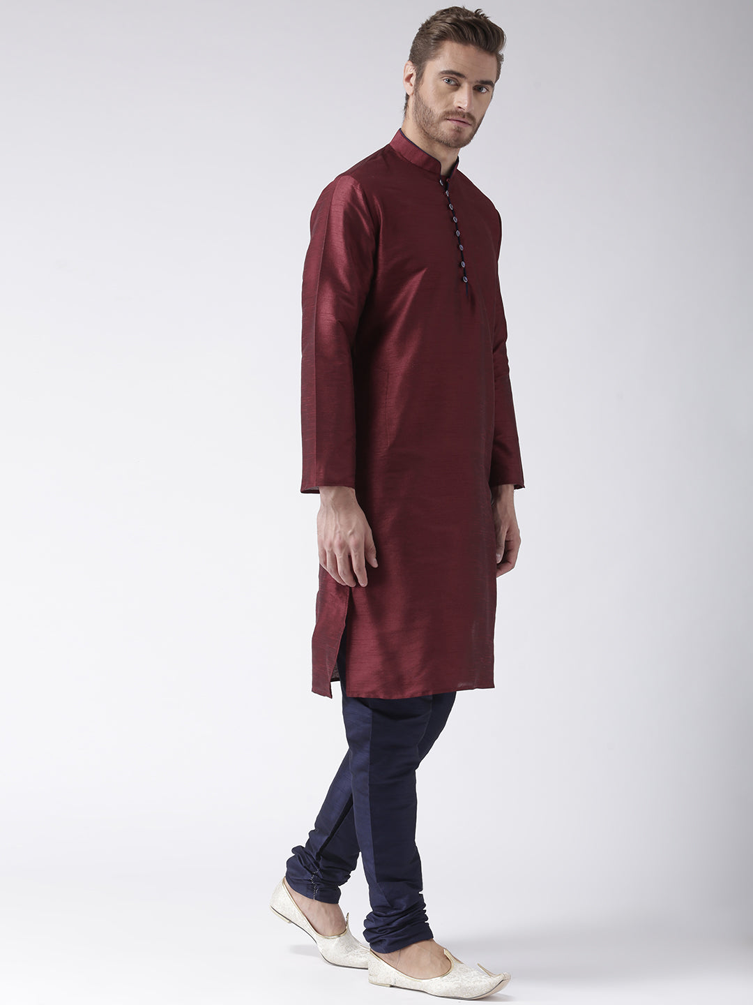 Hangup Men's Regular Solid Blend Kurta Pajama