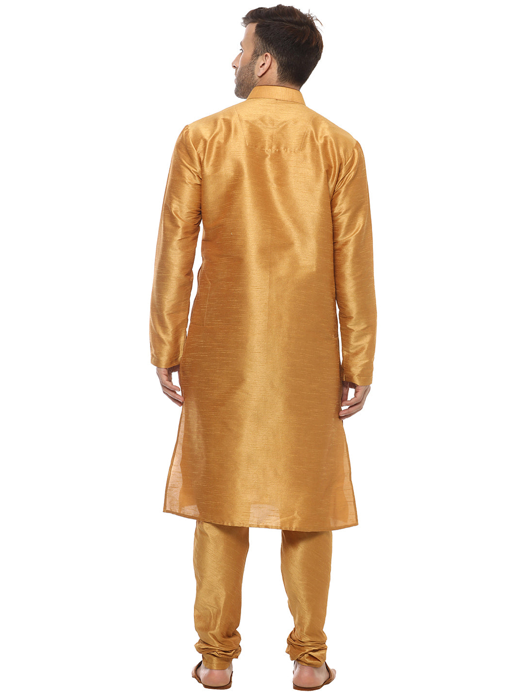 Hangup Men Partywear Yellow Kurta Pajama