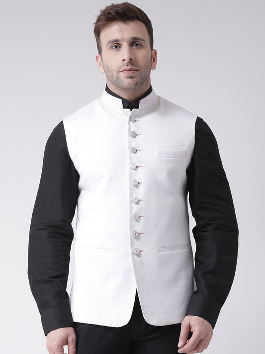 Hangup Men's Solid Blend Formal WaistCoat