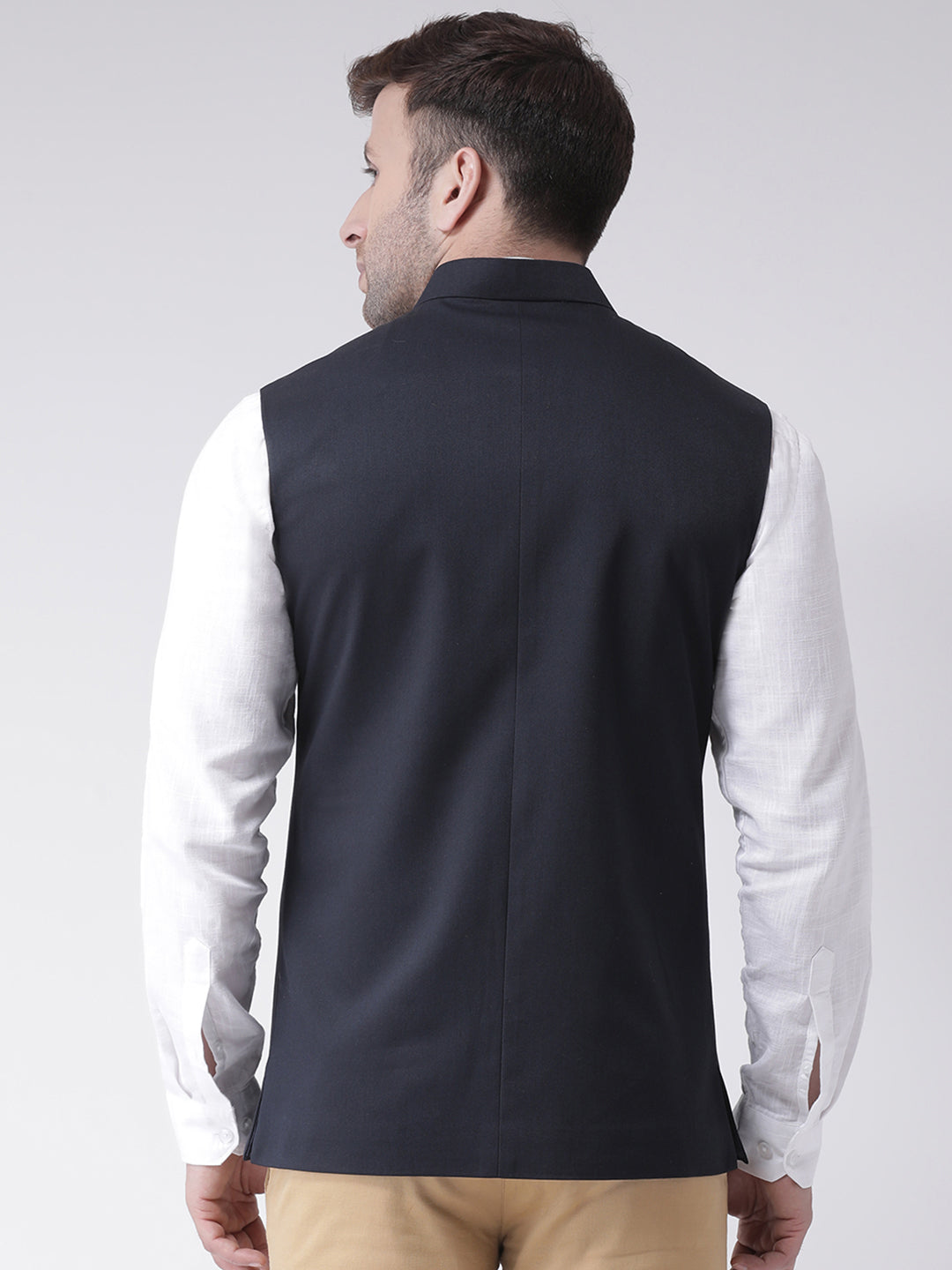 Hangup Men's Solid Blend Formal WaistCoat